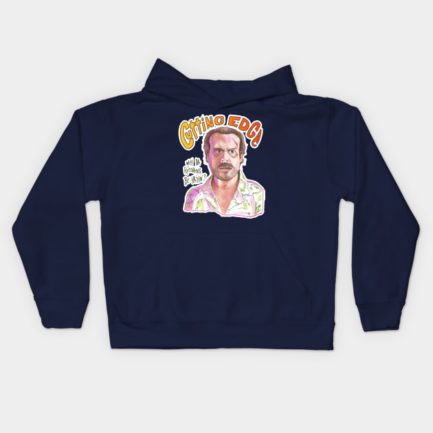 Cutting Edge Jim Kids Hoodie by Popoffthepage